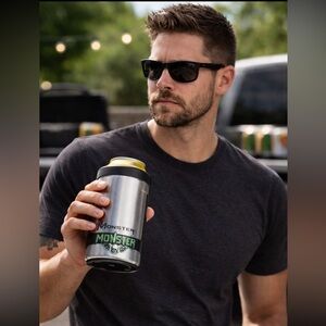 Monster Energy 12oz Stainless Steel Can Cooler Koozie Insulated Beer Soda